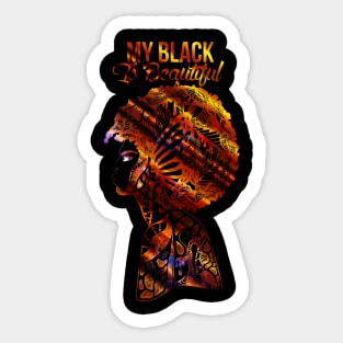 Afro Beauty - My Black Is Beautiful Sticker